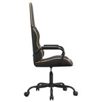 vidaXL Chaise de jeu de massage doré et noir similicuir