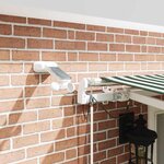 vidaXL Auvent Rétractable Vert et blanc 500 × 300 cm Tissu et Métal