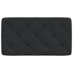 vidaXL Coussin de tête de lit noir 80 cm velours