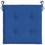 vidaXL Coussins de chaise de jardin 2 Pièces bleu royal 40x40x3 cm