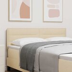 vidaXL Tête de lit LED avec des lumières à LED Crème 144 cm Polyester