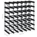 vidaXL Casier à bouteilles pour 42 bouteilles Noir Bois de pin solide