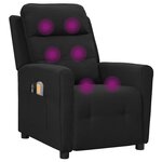 vidaXL Fauteuil électrique de massage Noir Tissu