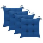 vidaXL Ensemble à manger d'extérieur pliable 5Pièces avec coussins Bambou