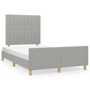 vidaXL Cadre de lit sans matelas gris clair 120x200 cm tissu