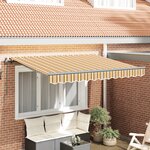 vidaXL Auvent Rétractable Jaune et Gris 3 x 2 m Polyester et métal