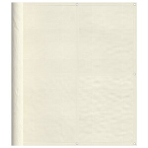 vidaXL Écran de balcon crème 120x800 cm 100  polyester oxford