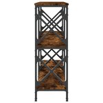vidaXL Table console chêne fumé 156x28x80 5 cm bois d'ingénierie