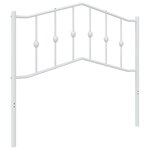 vidaXL Tête de lit métal blanc 100 cm