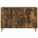 vidaXL Buffet Chêne fumé 89 x 34 5 x 60 cm Bois d'ingénierie