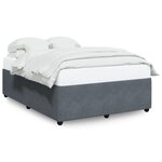 vidaXL Cadre de lit Gris foncé 160 x 200 cm Velours