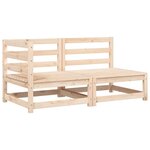 vidaXL Canapé de jardin avec coussins 2 places bois de pin massif