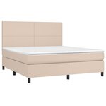 vidaXL Sommier à lattes de lit avec matelas Cappuccino 180x200 cm