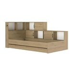 Lit rangement erwan 90x200 chêne
