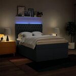 vidaXL Sommier à lattes de lit avec matelas Bleu 140x200 cm Tissu