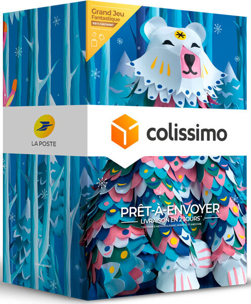 Colissimo Prêt-à-Envoyer France - Boite de taille XL - 7 kg - Edition limitée Ours fantastique