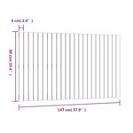 vidaXL Tête de lit murale Blanc 147x3x90 cm Bois massif de pin