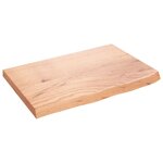 vidaXL Étagère murale marron clair bois chêne massif traité