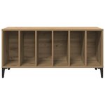 vidaXL Armoire à disques chêne artisanal 100x38x48cm bois d'ingénierie