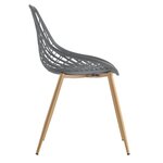 Set de 2 chaises de salle à manger siège en plastique 83 cm gris 03_0006038