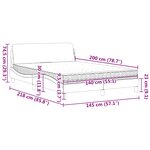 vidaXL Lit avec matelas Dover vert foncé 140x200 cm velours