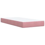 vidaXL Sommier à lattes de lit avec matelas Rose 90x190 cm Velours