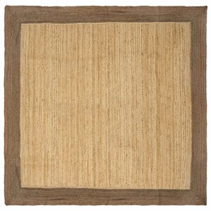 vidaXL Tapis de surface Gris 200 x 200 cm Jute