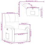 vidaXL Fauteuil inclinable électrique taupe tissu microfibre