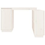 Bureau table poste de travail meuble d'ordinateur informatique étude 110 x 50 x 75 cm bois massif de pin blanc 02_0023506