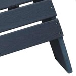 vidaXL Chaise Adirondack avec repose-pieds bleu marine en HDPE