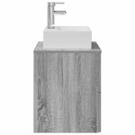 vidaXL Vanité de lavabo mural Sonoma gris 49 5 x 41 x 62 5 cm