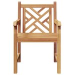 vidaXL Chaise de jardin 2 pc Bois de teck massif