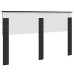 vidaXL Tête de lit Chêne noir 150 cm Bois d'ingénierie