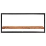vidaXL Étagères murales 2 Pièces 80x25x35 cm Bois d'acacia et acier