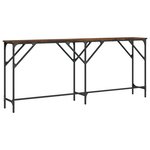 vidaXL Table console chêne fumé 180x29x75 cm bois d'ingénierie