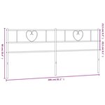 vidaXL Tête de lit métal noir 200 cm
