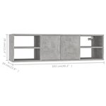 vidaXL Étagère murale Gris béton 102x30x29 cm Bois d’ingénierie