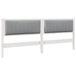 vidaXL Tête de lit capitonnée avec tête de lit Blanc 200 cm Pin massif
