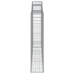 vidaXL Panier de gabions arqué 300x30x140/160 cm Fer galvanisé