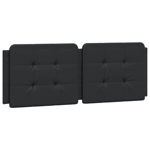 vidaXL Coussin de tête de lit Zadar noir 120 cm similicuir
