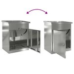 vidaXL Boîte de dépôt de colis Noir 44 x 35 x 59 cm Acier galvanisé