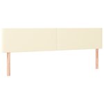 vidaXL Sommier à lattes de lit avec matelas Crème 200x200cm Similicuir