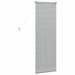 vidaXL Store de Fenêtre avec des rideaux Manuel Argent Aluminium