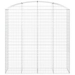vidaXL Panier de gabions arqué 200x50x200/220 cm Fer galvanisé