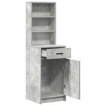 vidaXL Haut Armoire Gris béton 40 x 40 5 x 135 cm Bois d'ingénierie