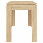vidaXL Table à manger Chêne sonoma 120x60x76 cm Bois d'ingénierie
