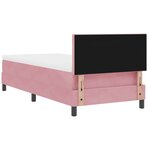 vidaXL Lit à ressorts avec tête de lit Rose 90 x 190 cm Velours