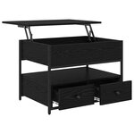 vidaXL Table basse Chêne noir 70 x 50 x 54.5 cm Bois d'ingénierie