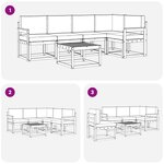 vidaXL Ensemble de canapés d'extérieur 6 Pièces Blanc et anthracite