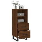 vidaXL Buffet Chêne marron 34 5x34x90 cm Bois d'ingénierie